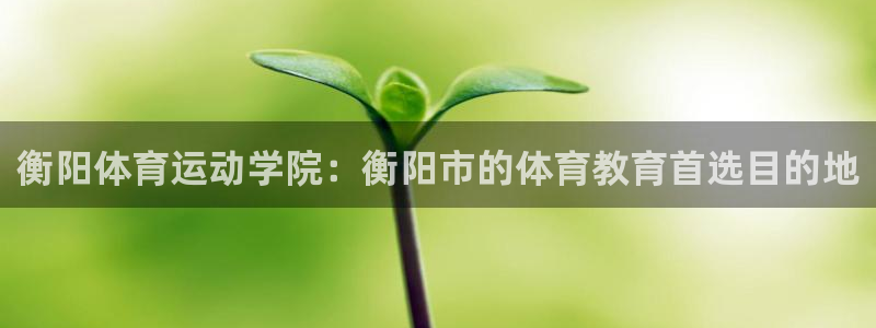 哈哈体育十年：衡阳体育运动学院：衡阳市的体育教育首选目的地